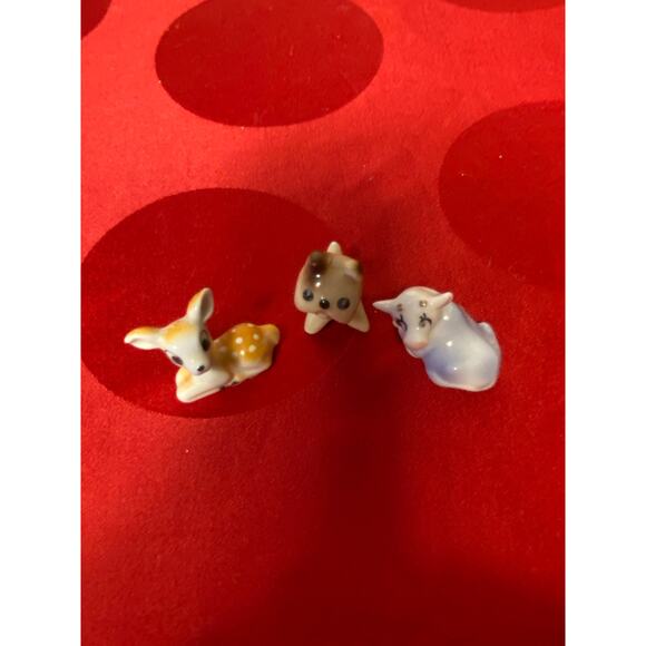 Lot of 3 Miniature Animal Figures or Chopstick rests ceramic 1 inch long EUC - Picture 6 of 12